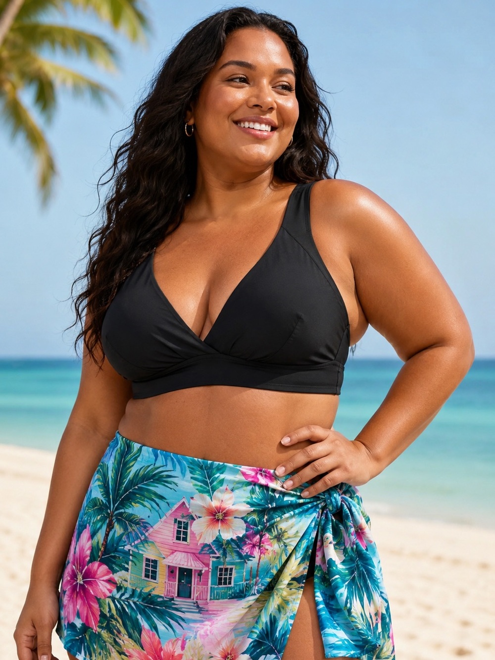 Torrid Black Comfort Bikini Top Size 4X
